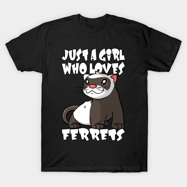 Ferret Polecat Children Animal Lover Motif T-Shirt by Shirtjaeger